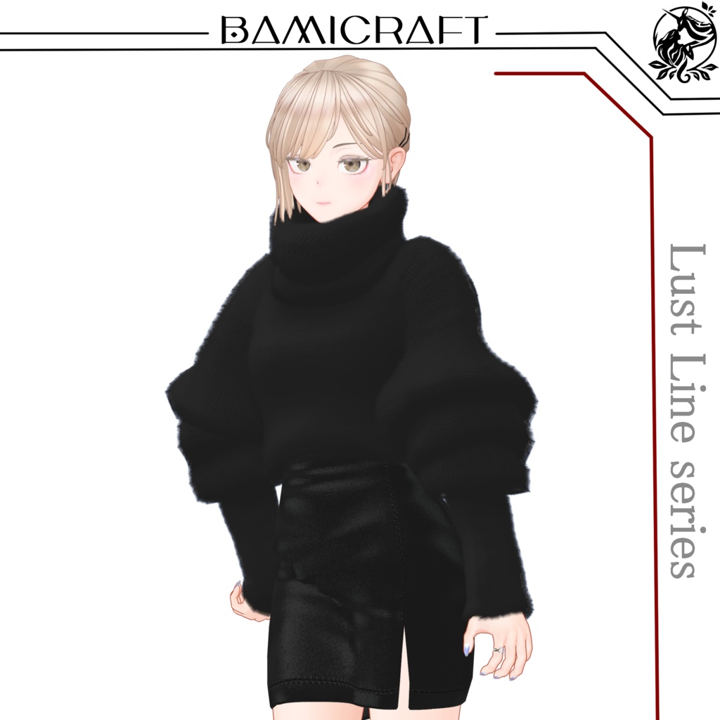 Lust Line series Tight skirt, turtleneck knit. Compatible with multiple avatars image