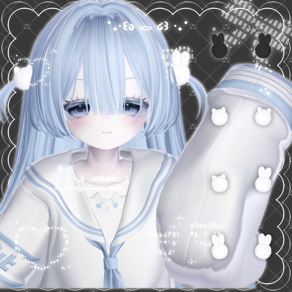🤍うさねこふわふわぽんぽん🤍 image