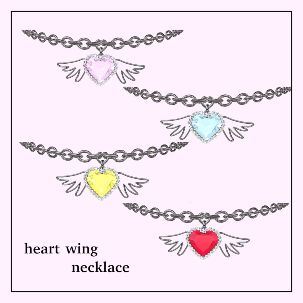  ♥Heart Wing Necklace♥【VRChat】 image