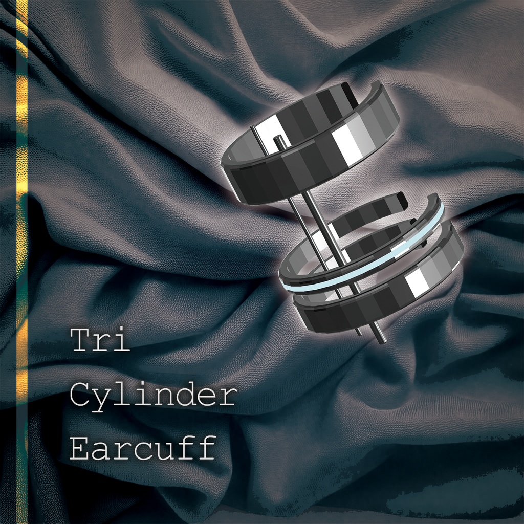 【VRChat想定】TriCylinderEarcuff image