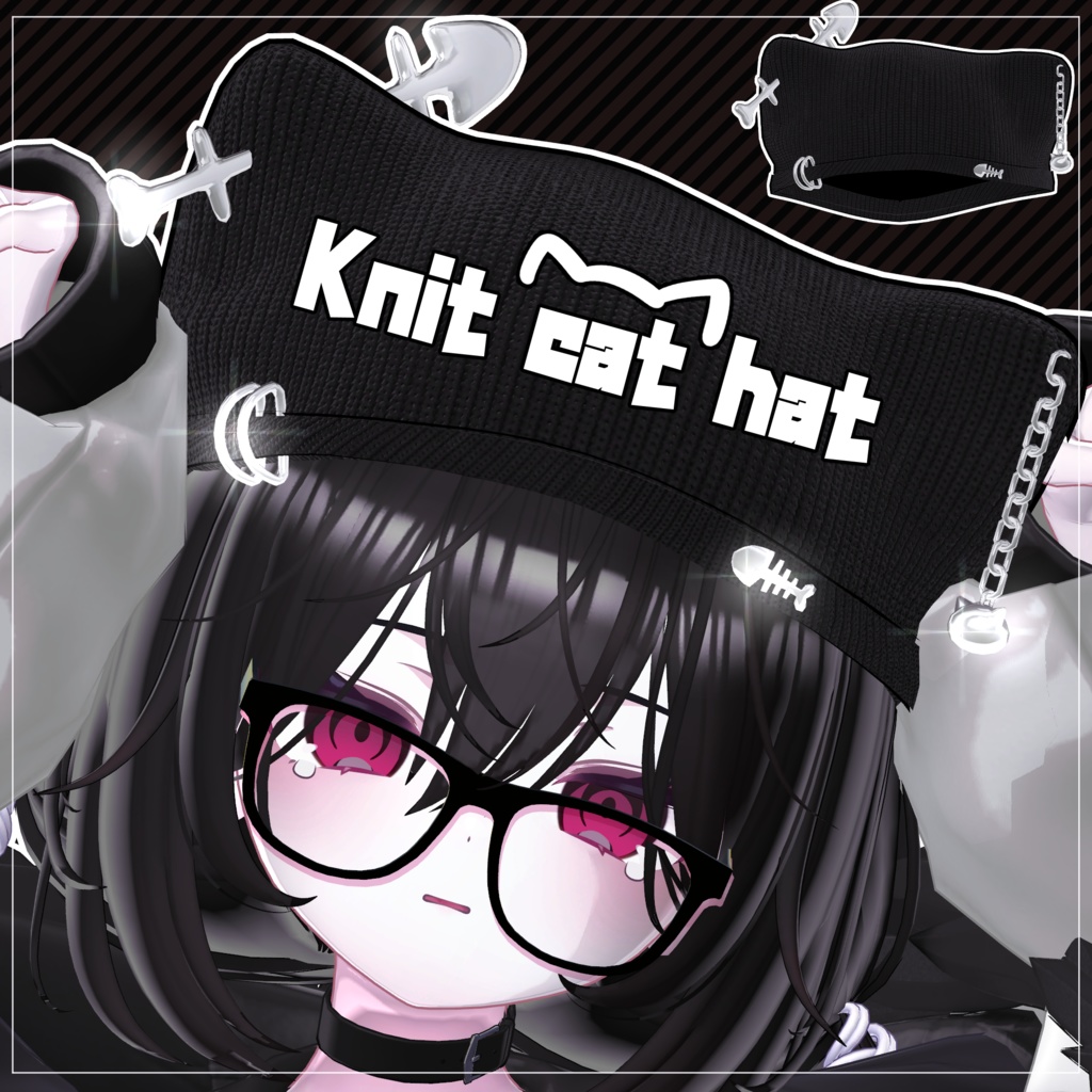  (^・ω・^ ) KNIT CAT HAT ✢ ニット帽 -<< image