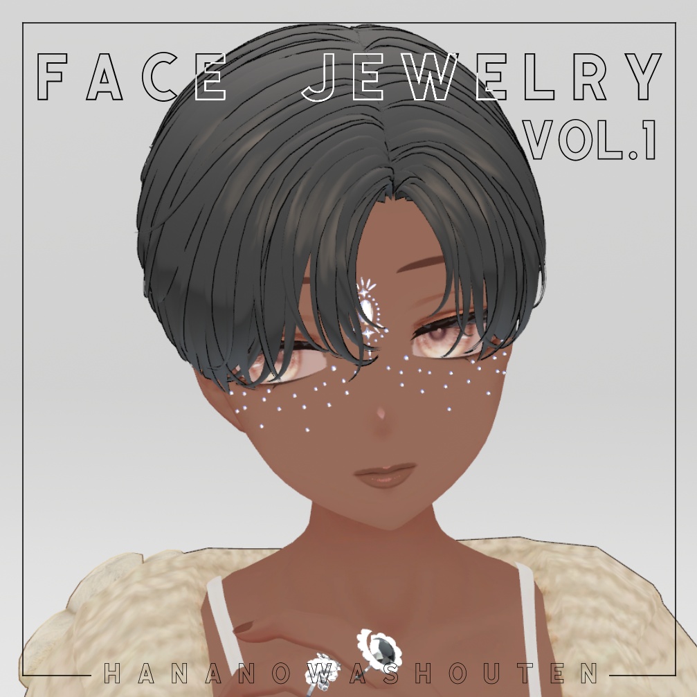 [無料] [VRChat想定] Face jewelry vol.1 image