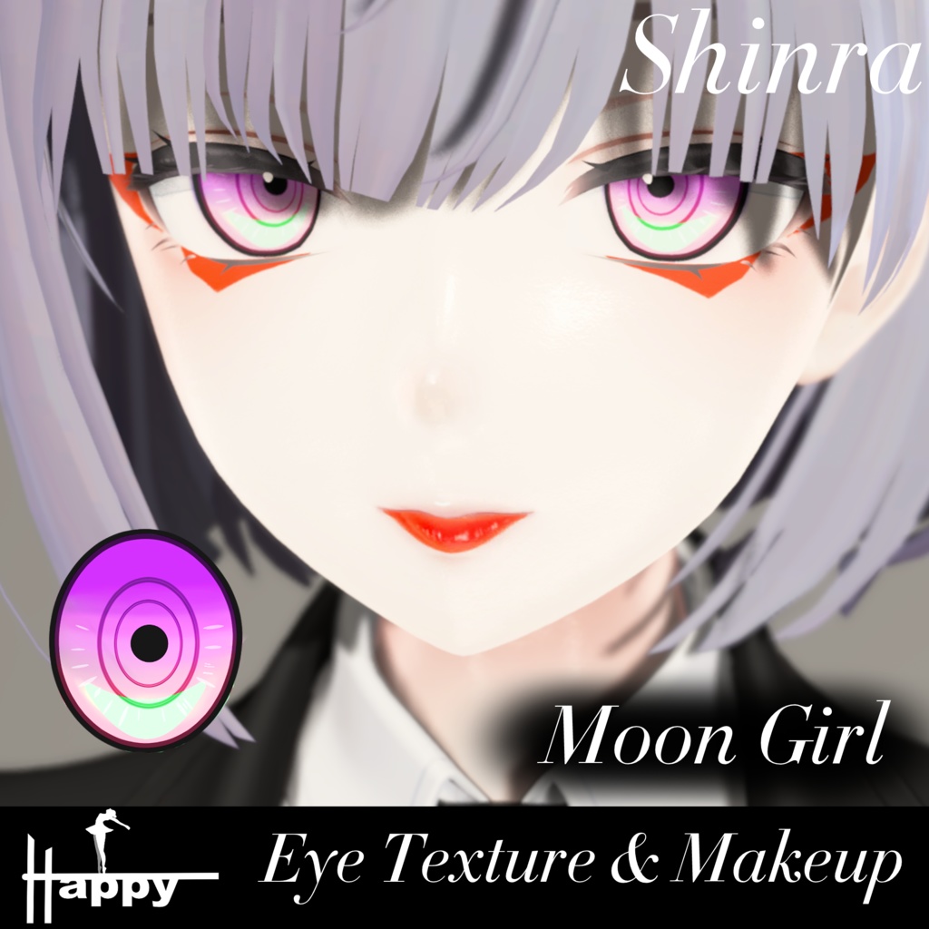 【無料/Free】【3 Avatars Compatible】Moon Girl Eye and Makeup Texture image