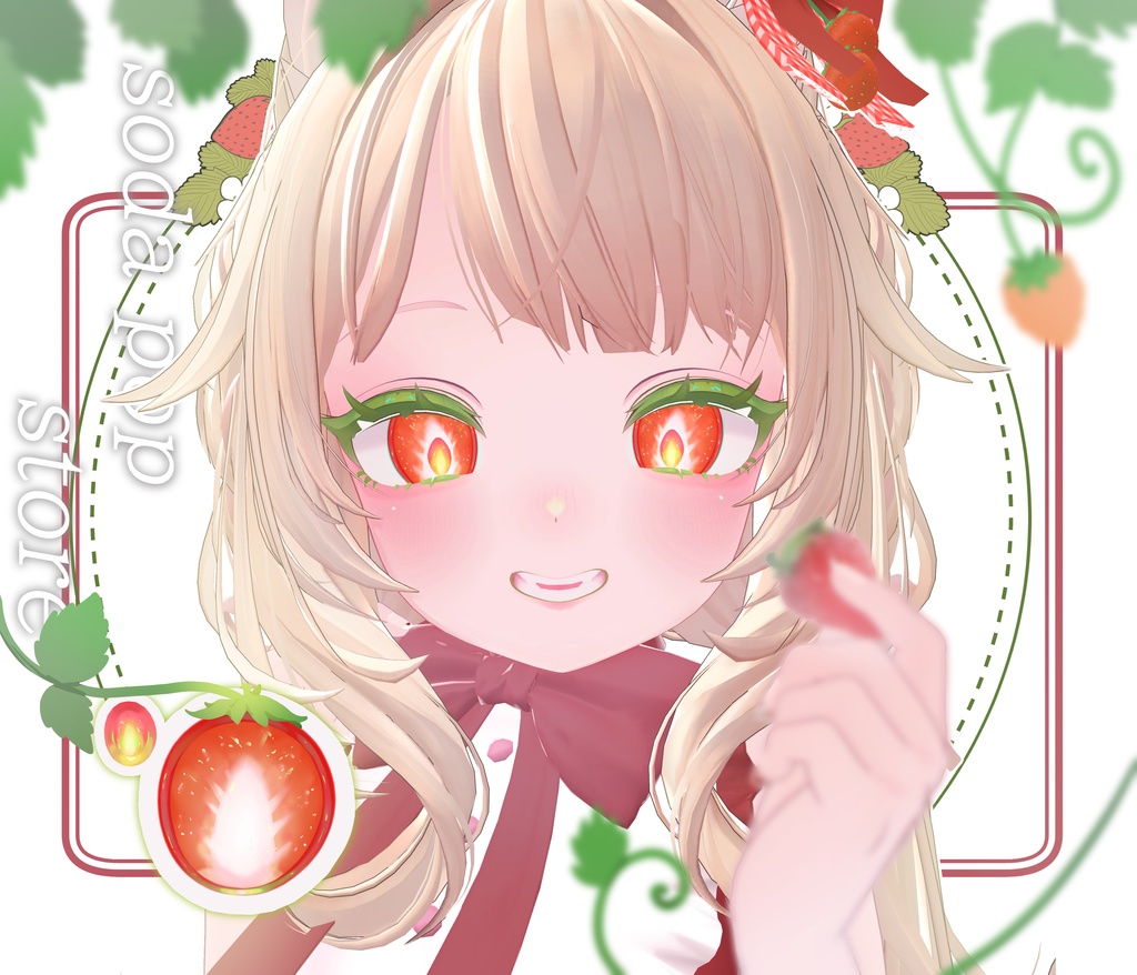 【シフォン♡CHIFFON 】『 - strawberry texture - 』 Fece&Eye texture image