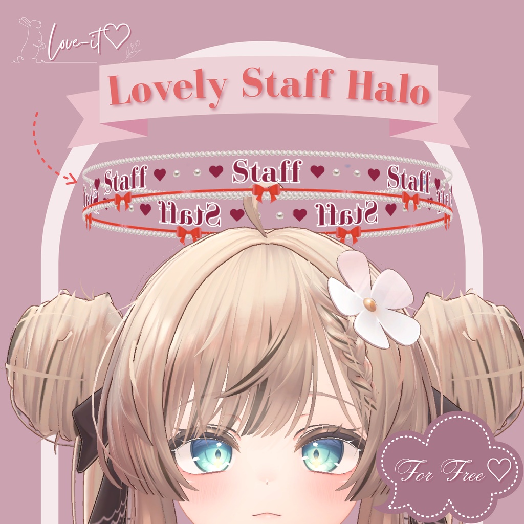 【無料】Lovely Staff Halo【3Dモデル】 image