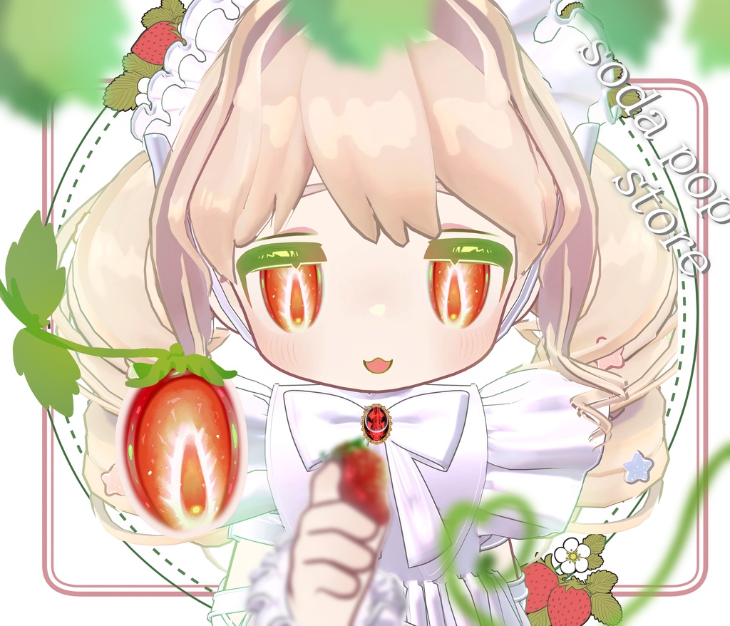 【キプフェル♡kipfel 】『 - strawberry texture - 』 Fece&Eye texture image