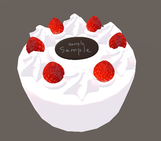 【VRChat想定】ケーキの3Dモデル image