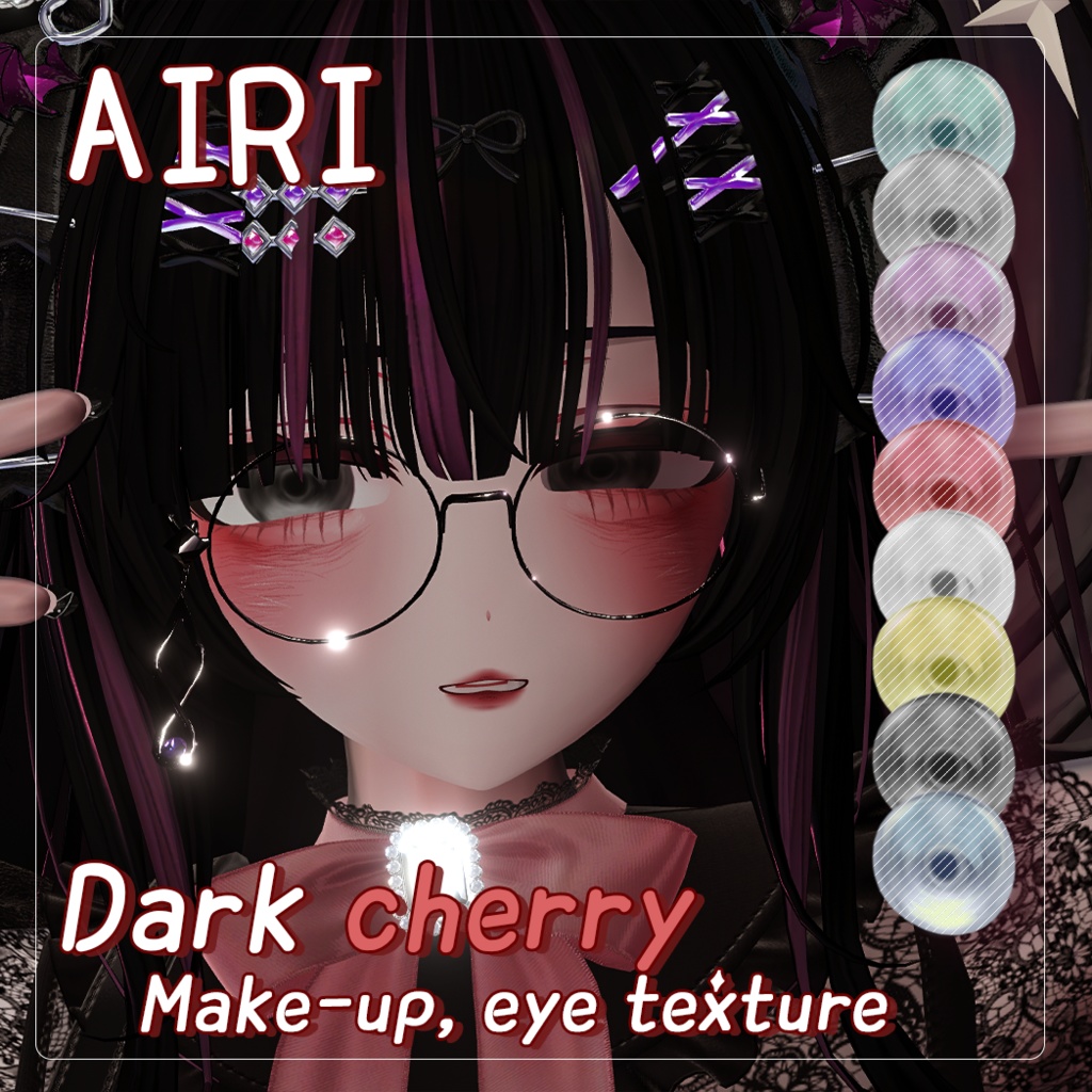 【愛莉(Airi)専用】 Dark Cherry Makeup + Eye Texture (9colors) image