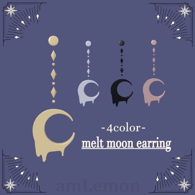 melt moon earring image