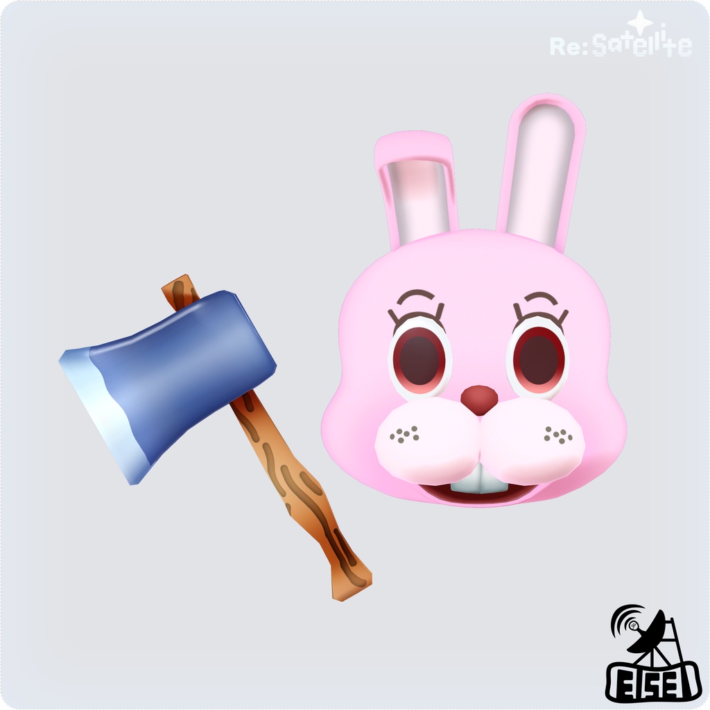 【無料版あり】【耳が揺れる】うさぎの木こりさんセット image