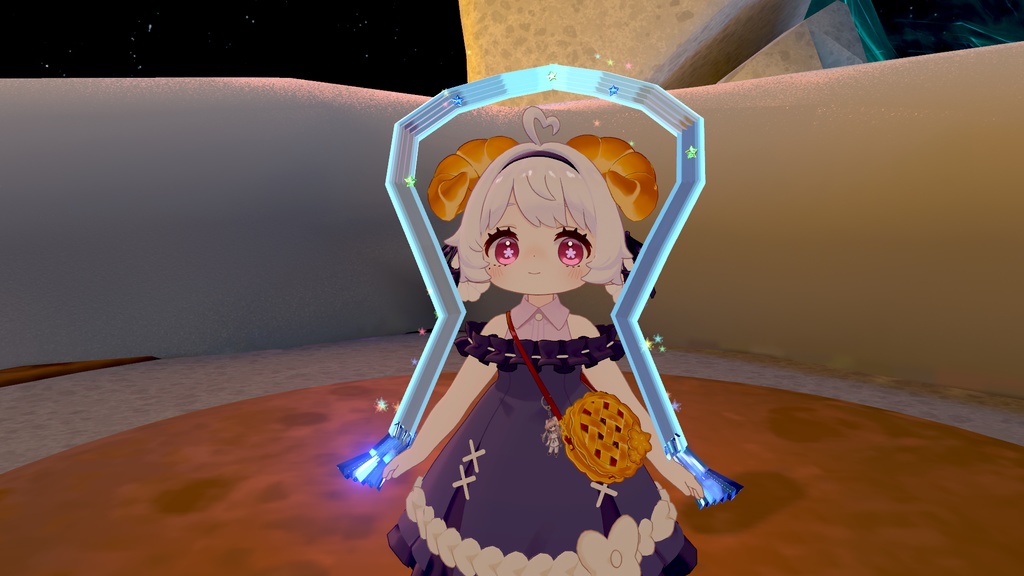 【VRChatアバター用】星の羽衣　Starry cloak of feather image