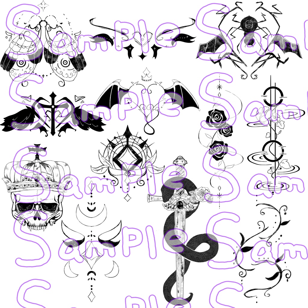 【VRChat】タトゥー詰め合わせ【No.2】 image