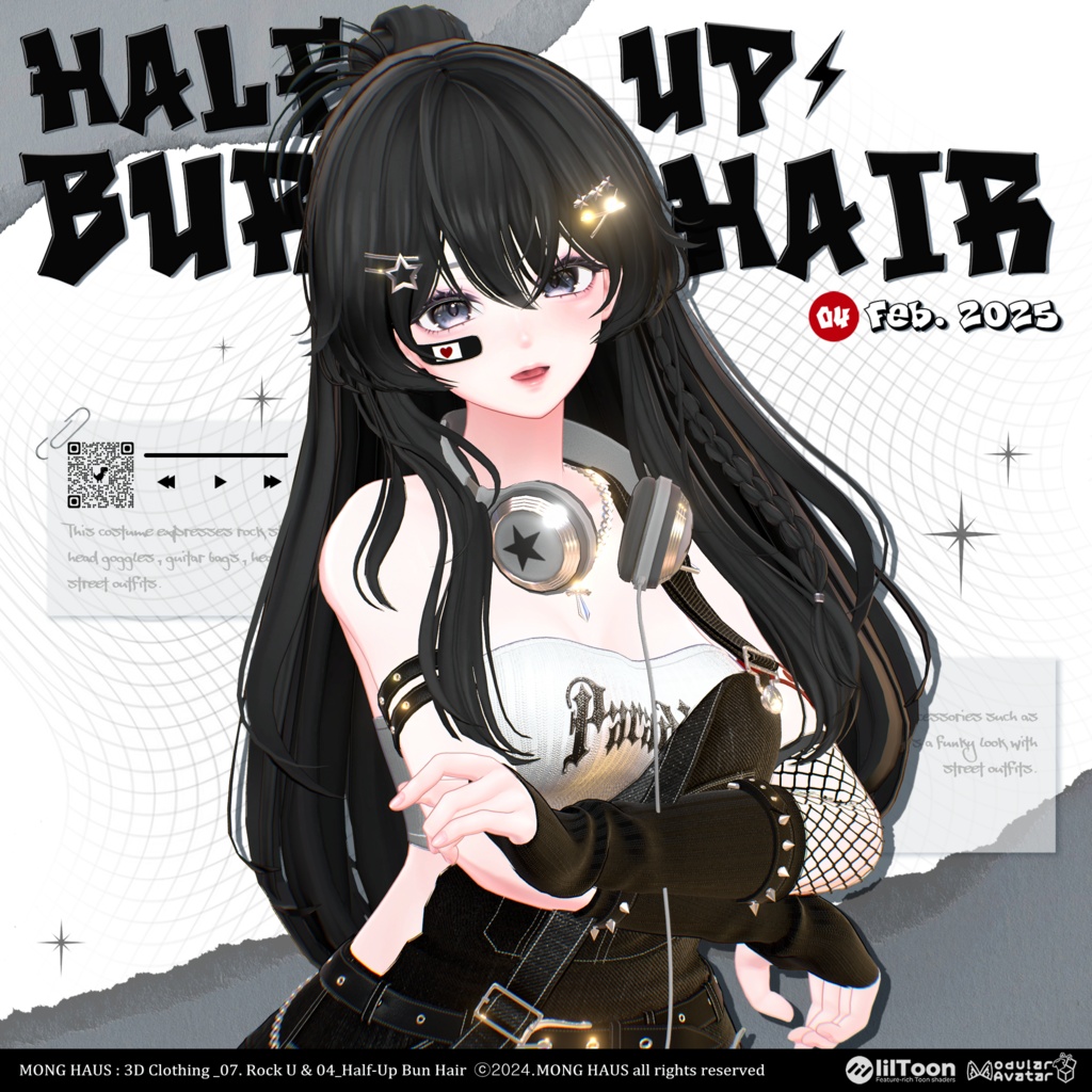 Half-Up Burn Hair image