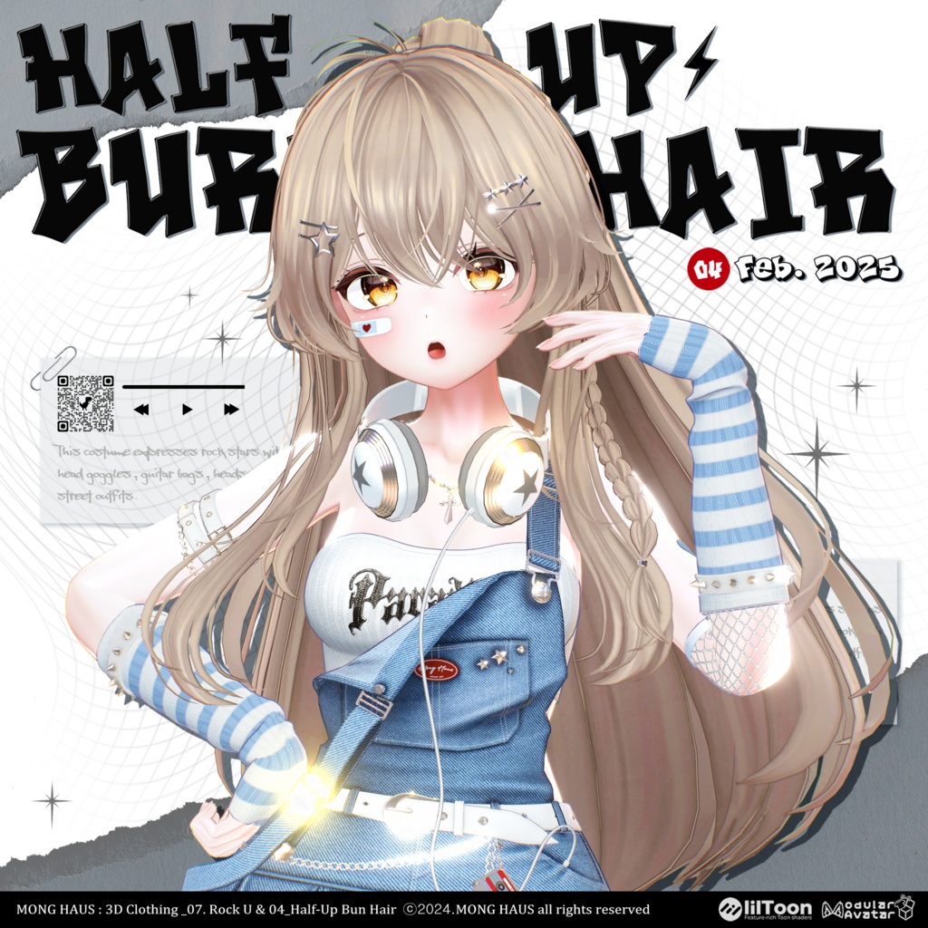 Half-Up Burn Hair image