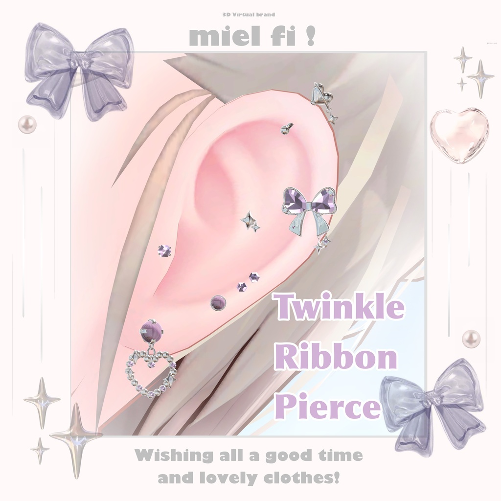 マヌカ用💎 Twinkle Ribbon Pierce image