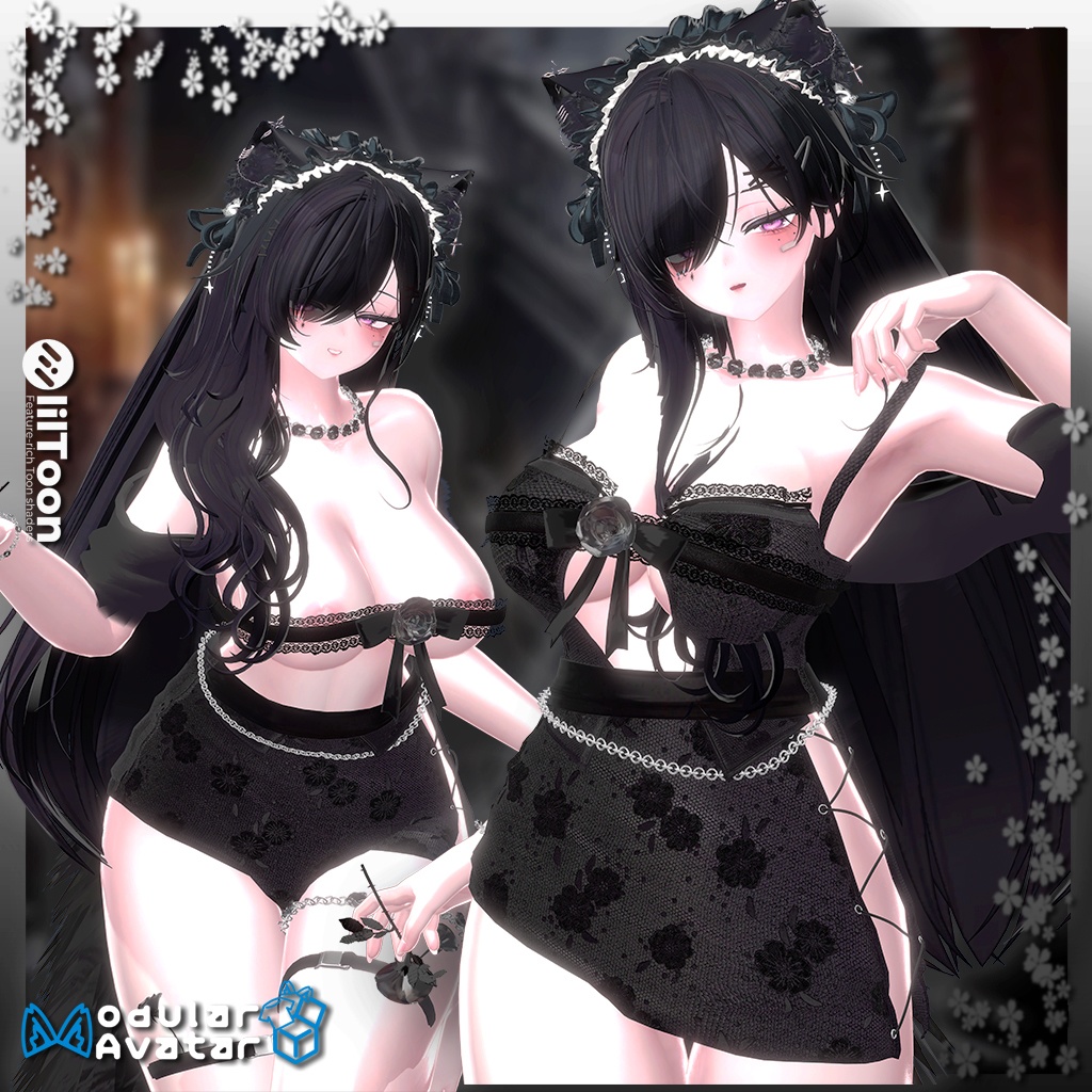 7アバター対応【𝐑𝐨𝐬𝐞 𝐁𝐞𝐥𝐨𝐧𝐠𝐬𝐢𝐞】-【ギミック】 🖤 image