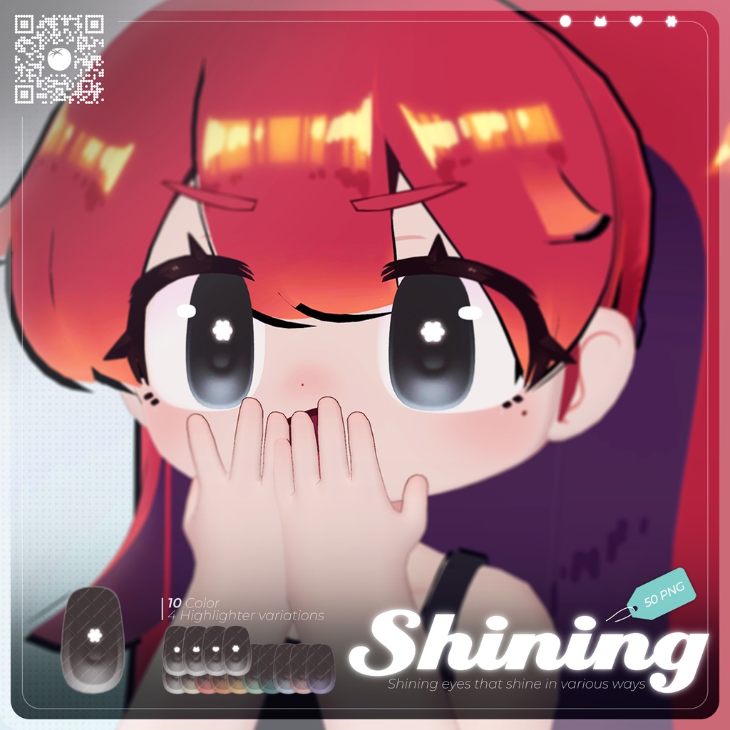 [Isanai] Shining eye texture (4 types  50 PNGs) image