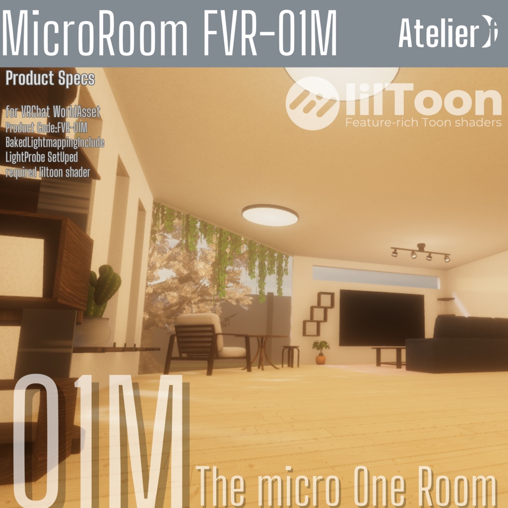 【VRC向けワールド】MicroRoom FVR-01M 春テーマの小さな一室 image