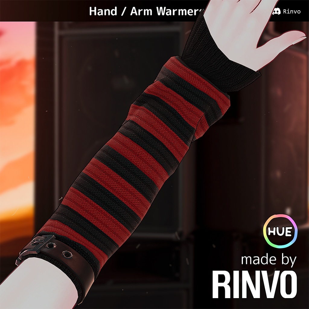 Hand Warmers / Arm Warmers (VRChat asset rigged for GodMagician, GodRevenger, Egirl, Anime, Fantasy, Rindo, Rusk, ZinFit, Saki) image