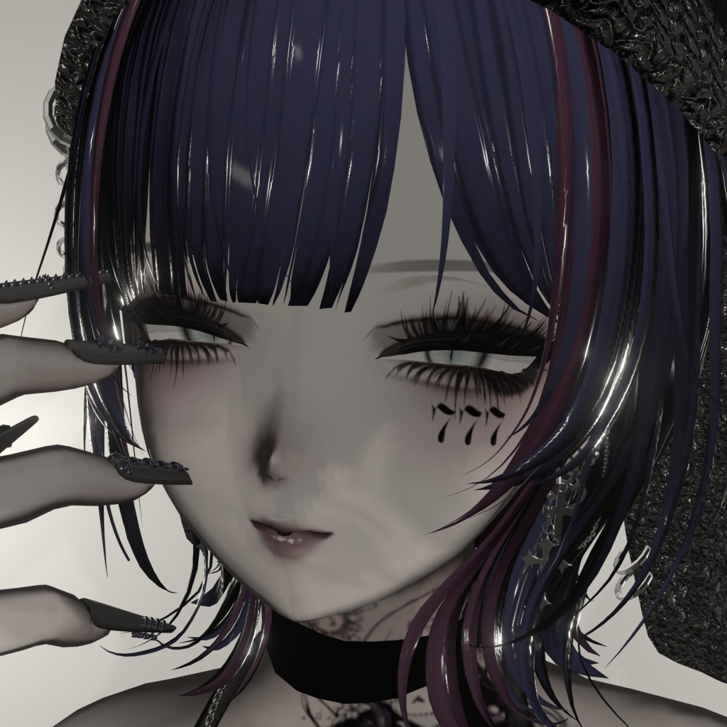 【5アバター対応】777 Face Tatto image