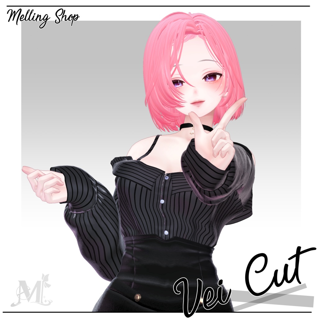🖤 Melling " Vei Cut" 【9アバター対応 🖤 Liltoon / VRChat】🖤 image