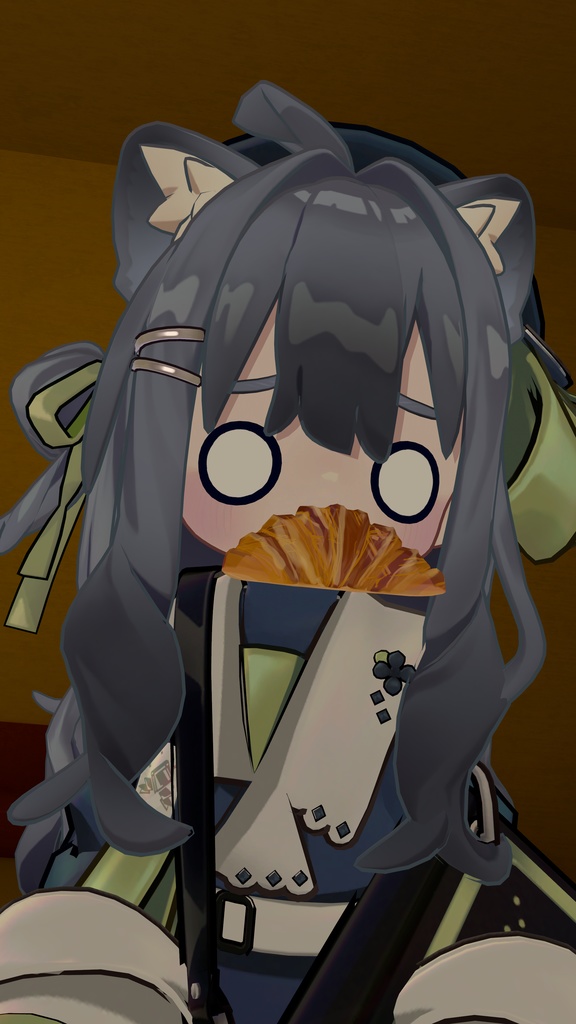 MuteにしたらCroissantを咥えるギミック image