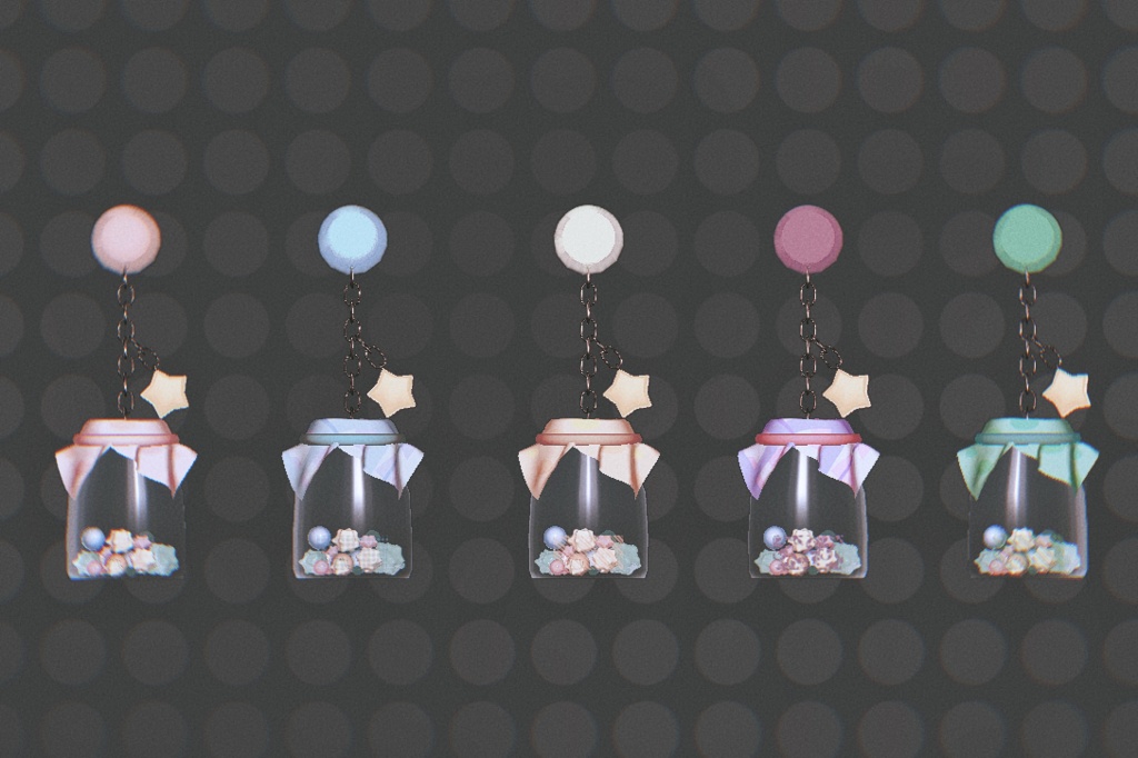 【VRC想定】金平糖入りガラス瓶【アクセサリー】 image