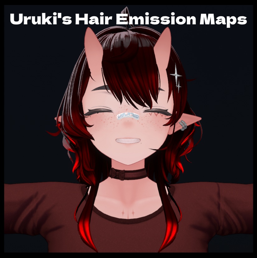 【ウルキ】 Uruki's Hair Emission Maps :3 image