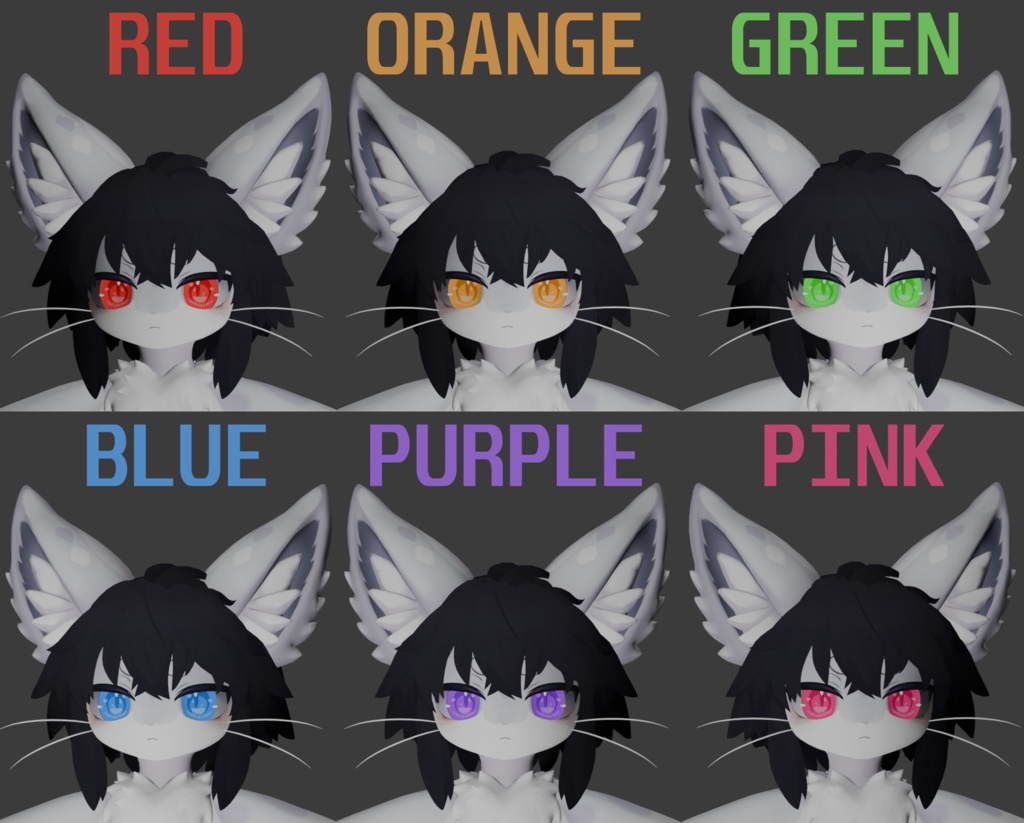 !FREE! Chalo 'Rainbow' Eye Texture Pack VRChat (6 Colored Eyes) image
