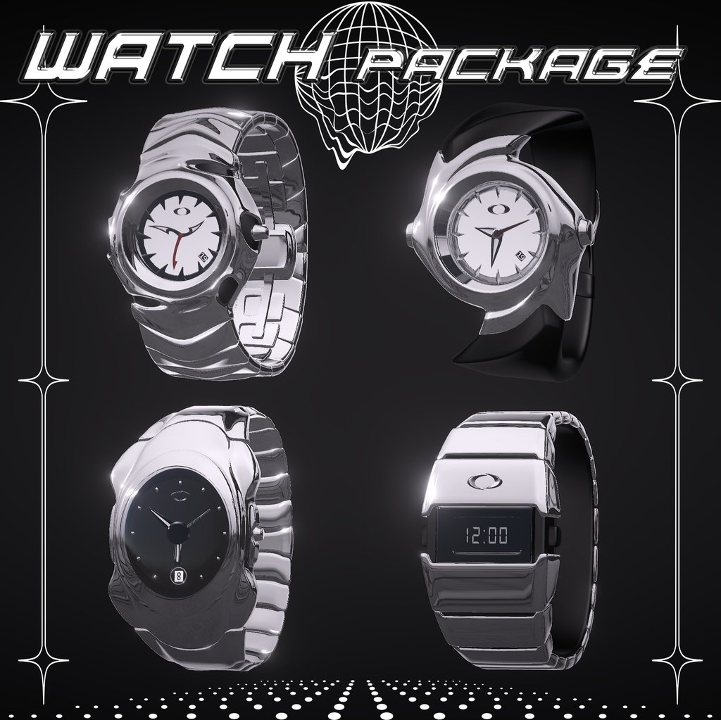 VTG watch package wristwatch 3D model image