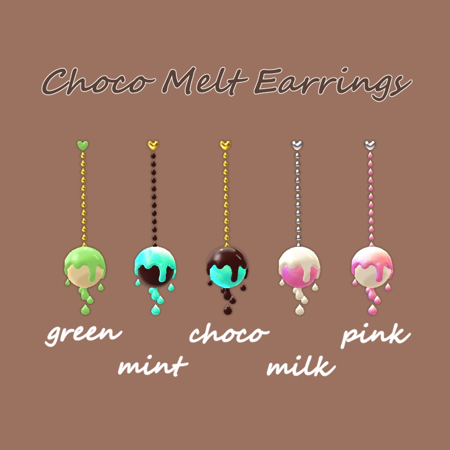 とろ～りチョコイヤリング // Choco Melt Earrings image
