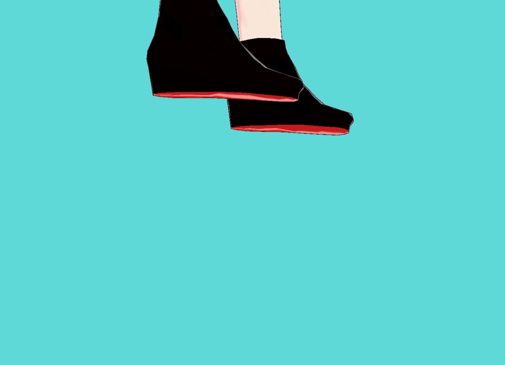 黒と赤の靴 image