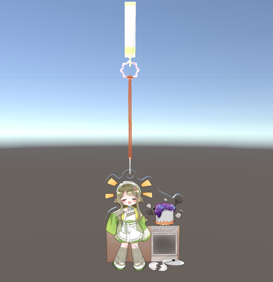 【VRChat】かんぺきメイドメロトロン＿アクリルキーホルダー＿料理【無料】 image