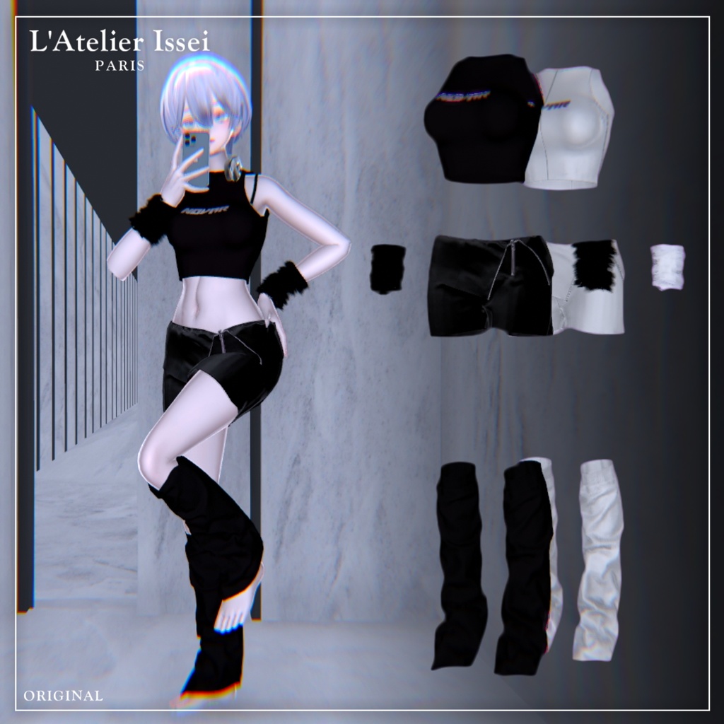 6アバター対応♠️𝐂𝐚𝐬𝐮𝐚𝐥 𝐩𝐮𝐧𝐊♠️-VRCHAT想定3D衣装- image