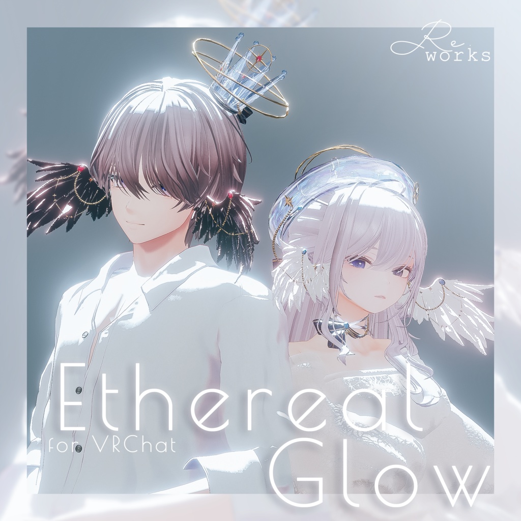 【動く】Ethereal Glow - 天使アクセサリーセット【VRChat向け】 image