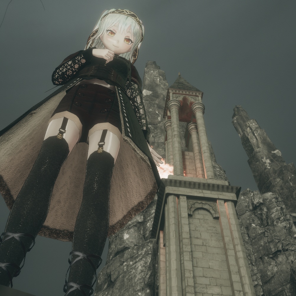 ゴシック ドレス [VRoid VRChat向けノーマルマップ同梱 カスタムアイテム] image