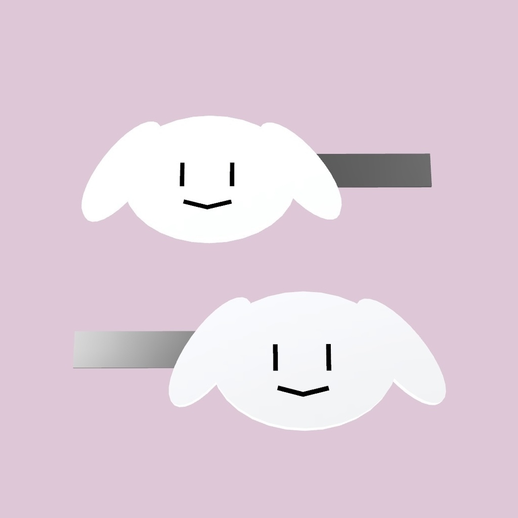 【無料/Free】犬のヘアピン【VRChat想定】 image