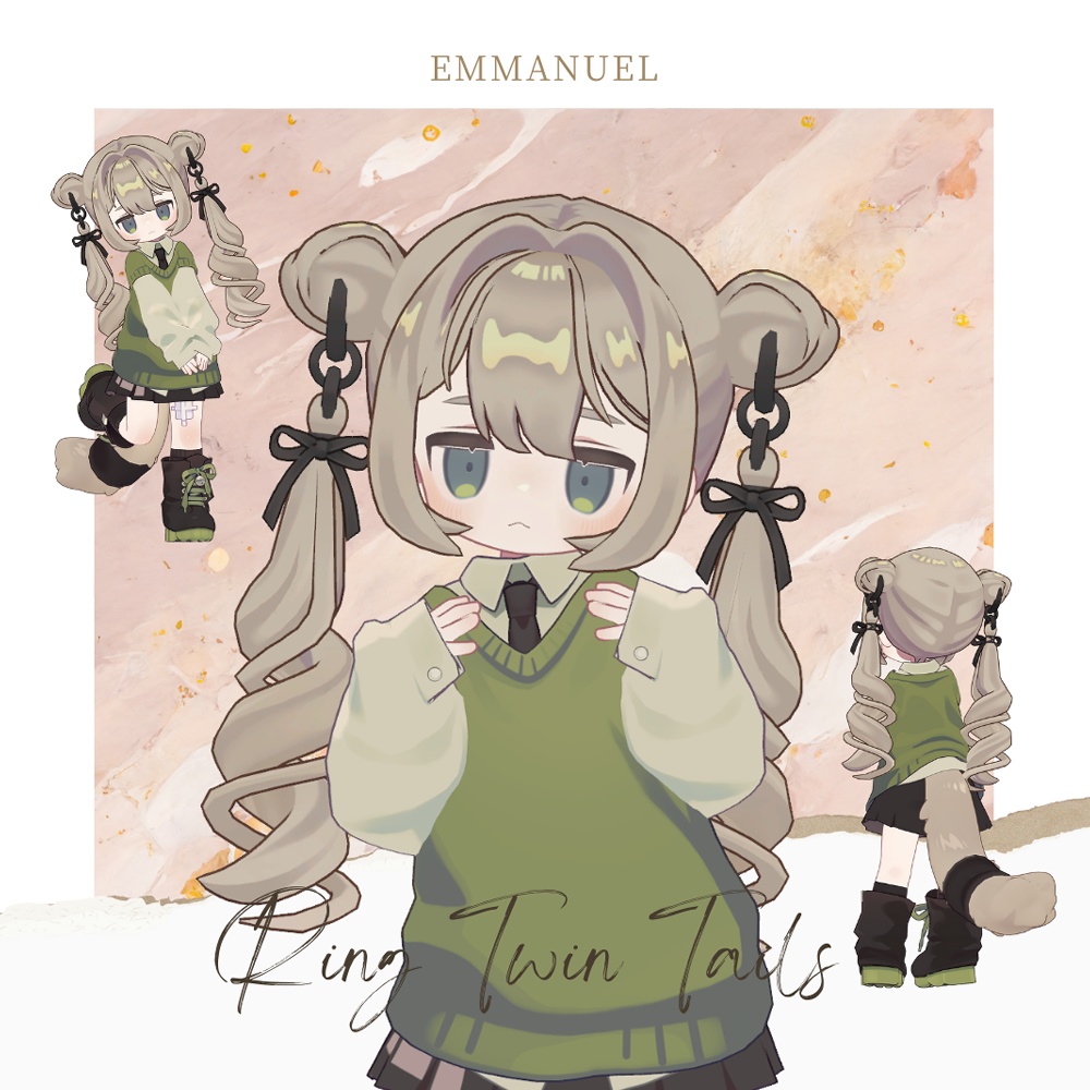 【まめひなた・キプフェル】リングツインテール　Ring Twin Tails image