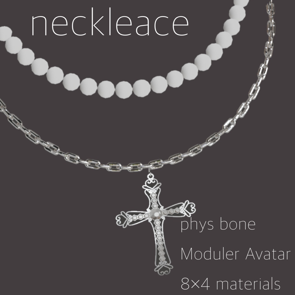 cross & pearl neckleace image