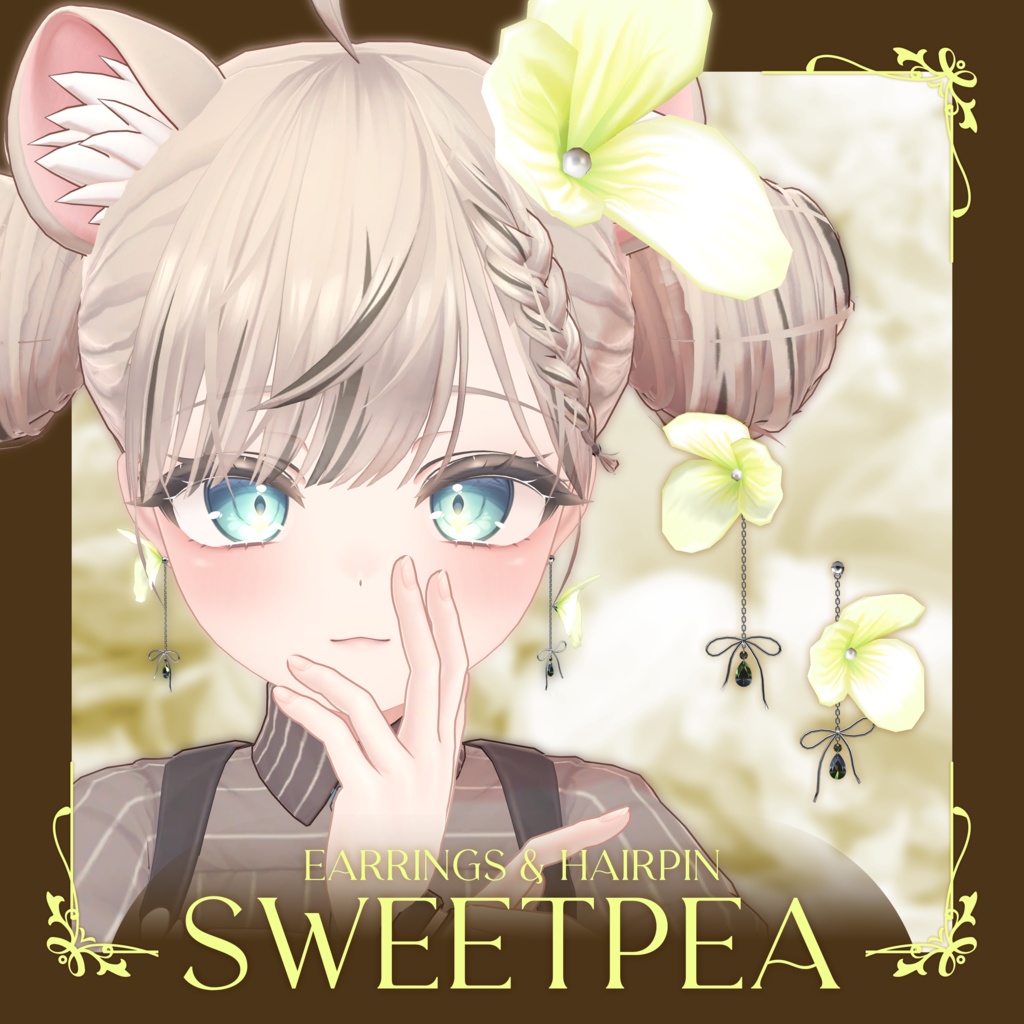 [16アバター対応] SweetPea Earrings & Hairpin image