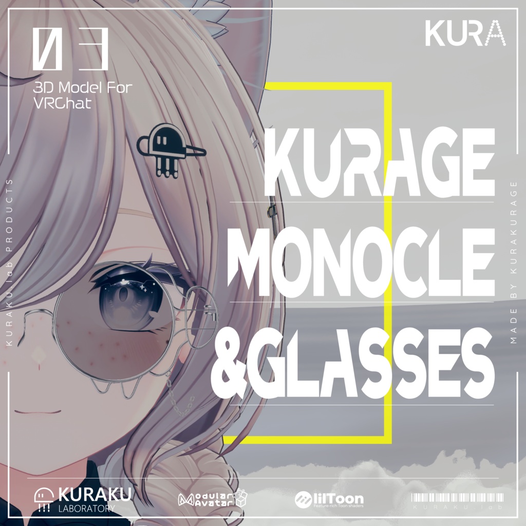 Jellyfish Monocle & Glasses - RAGE-CHANG [MA/Shape Key] image
