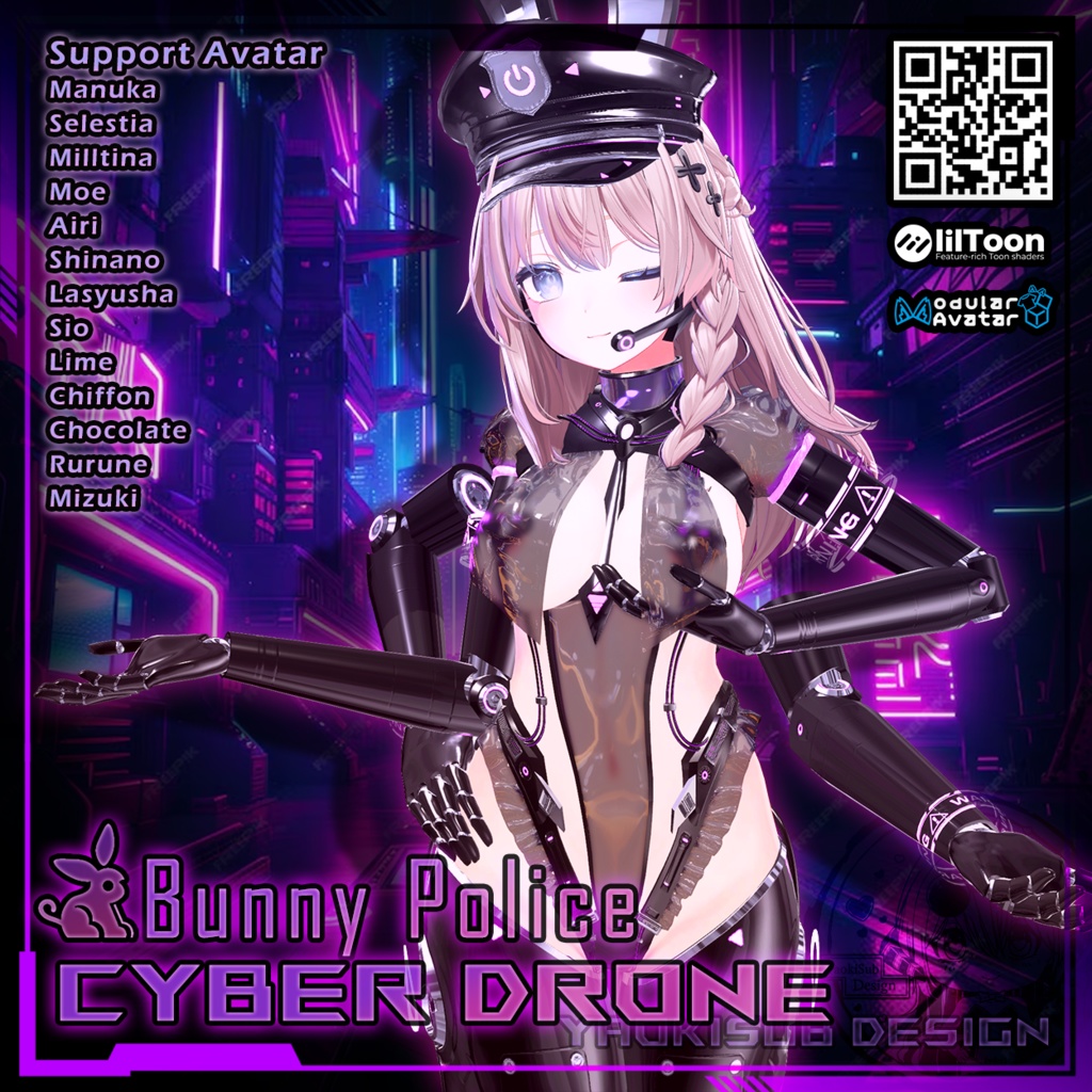 CyberDrone BunnyPolice Cyber Doll Rabbit Officer v1.02 image