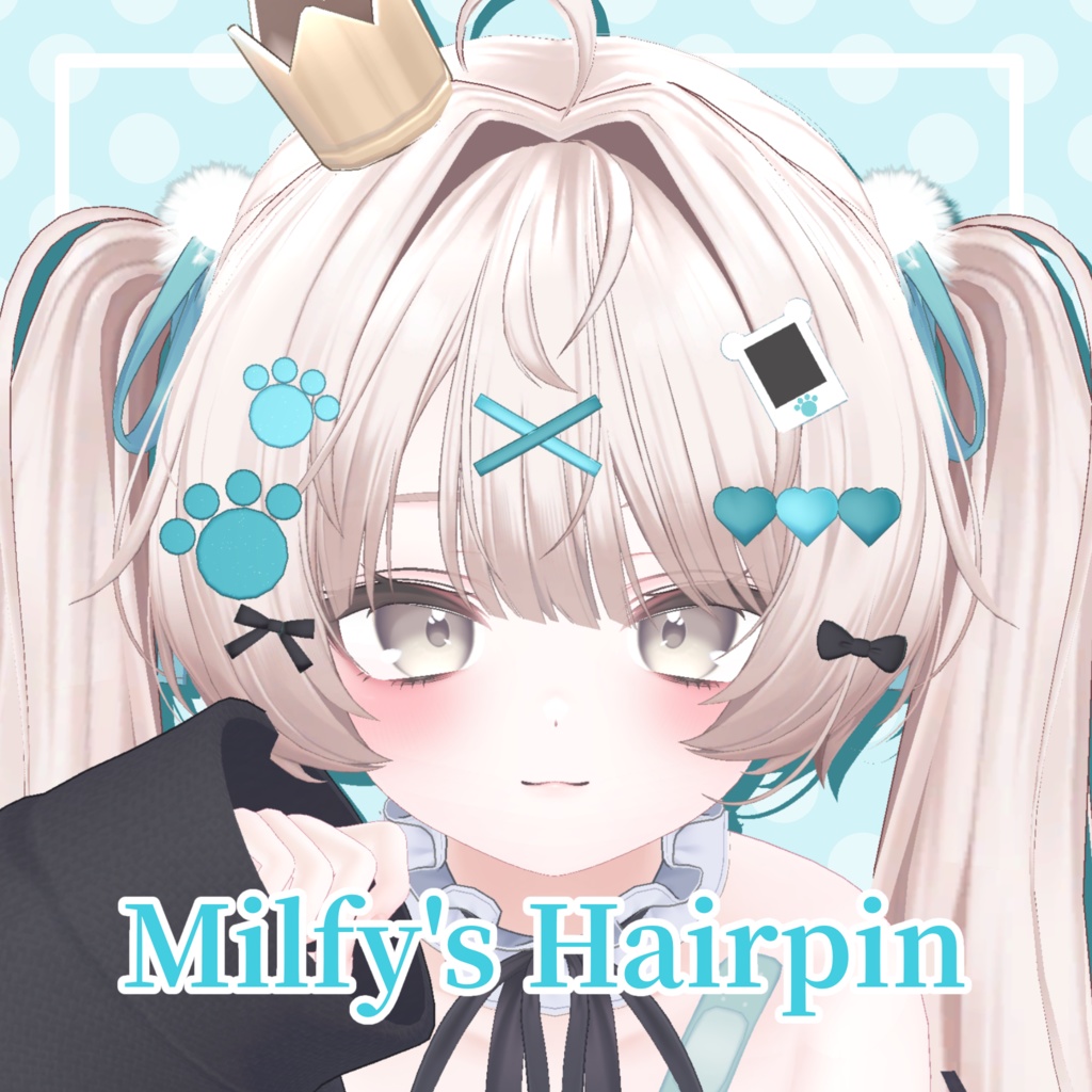 🐻Milfy🐻モチーフヘアピン【MA対応】 #arupaka_VRC #Milfy3D image