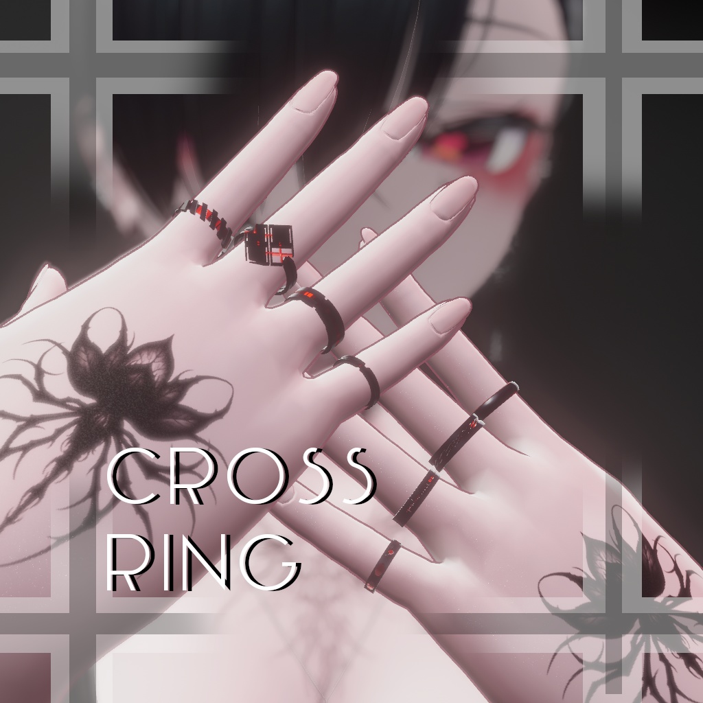  Cross ring　8種類セット【VRChat想定】 image