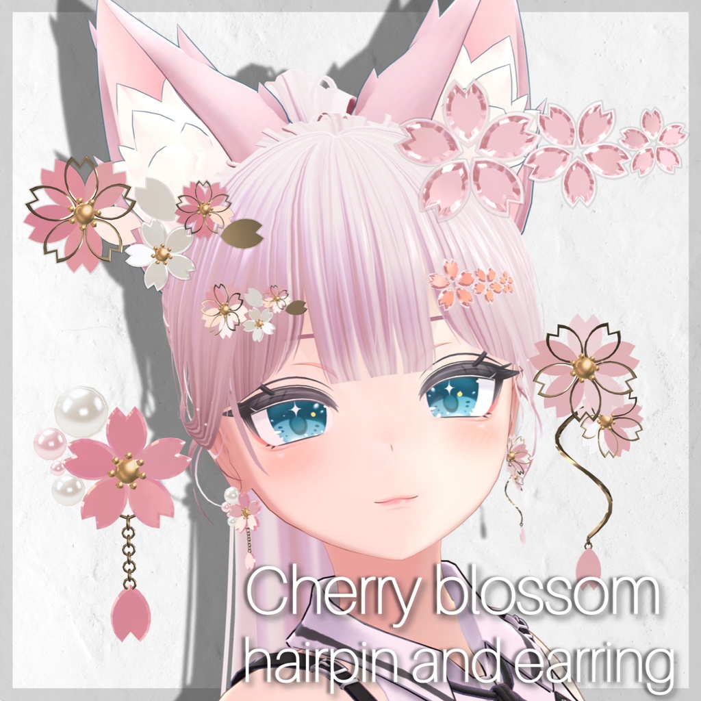 cherry blossom hairpin earing and hairpin / 桜モチーフピアス＆ヘアピン image