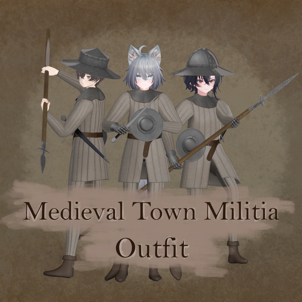 Medieval Town-Militia Outfit for +head image