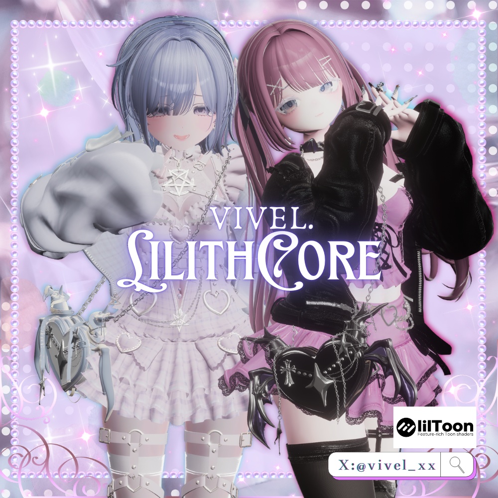 【3アバター対応】 リリス・コア（Lilith Core）【VRChat向け/ショルダーバッグ/3Dモデル】 image