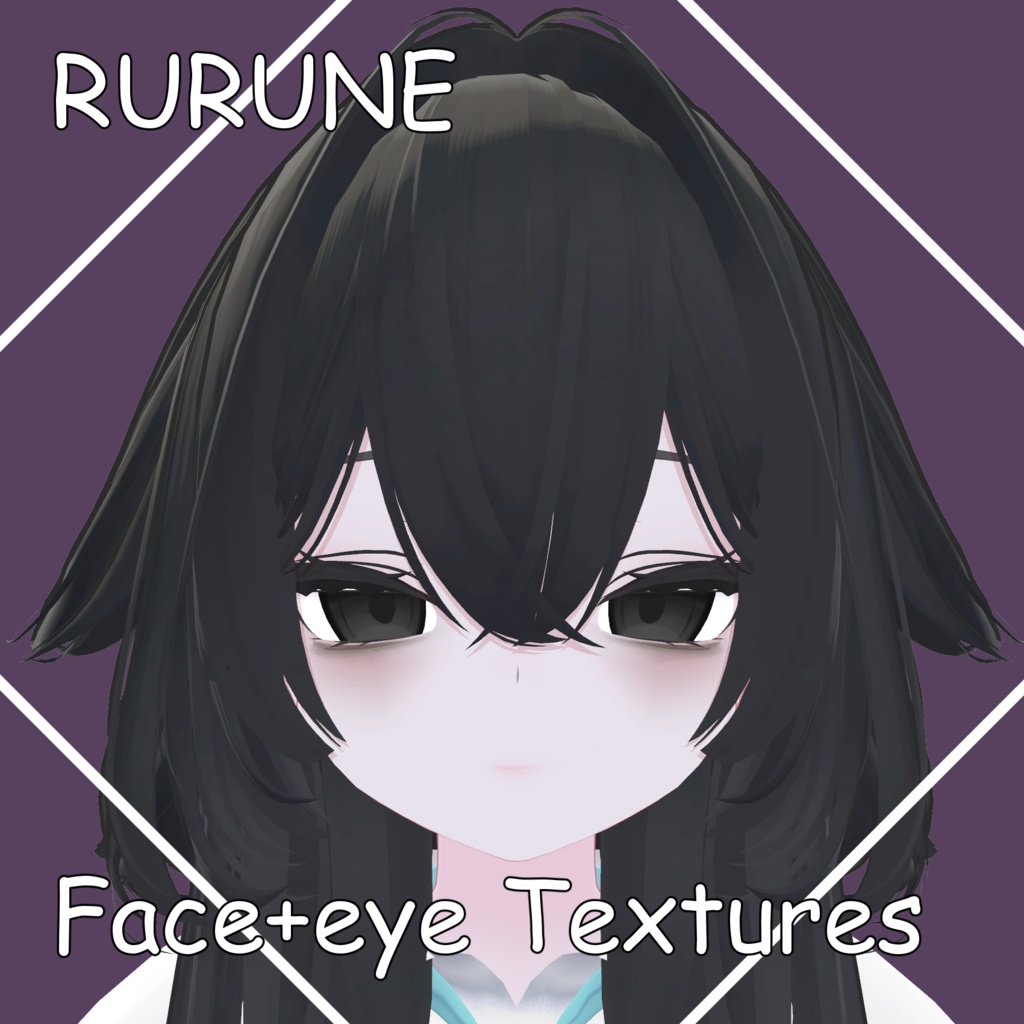 【Free】ルルネ専用　病みメイク　顔+eyeテクスチャ image