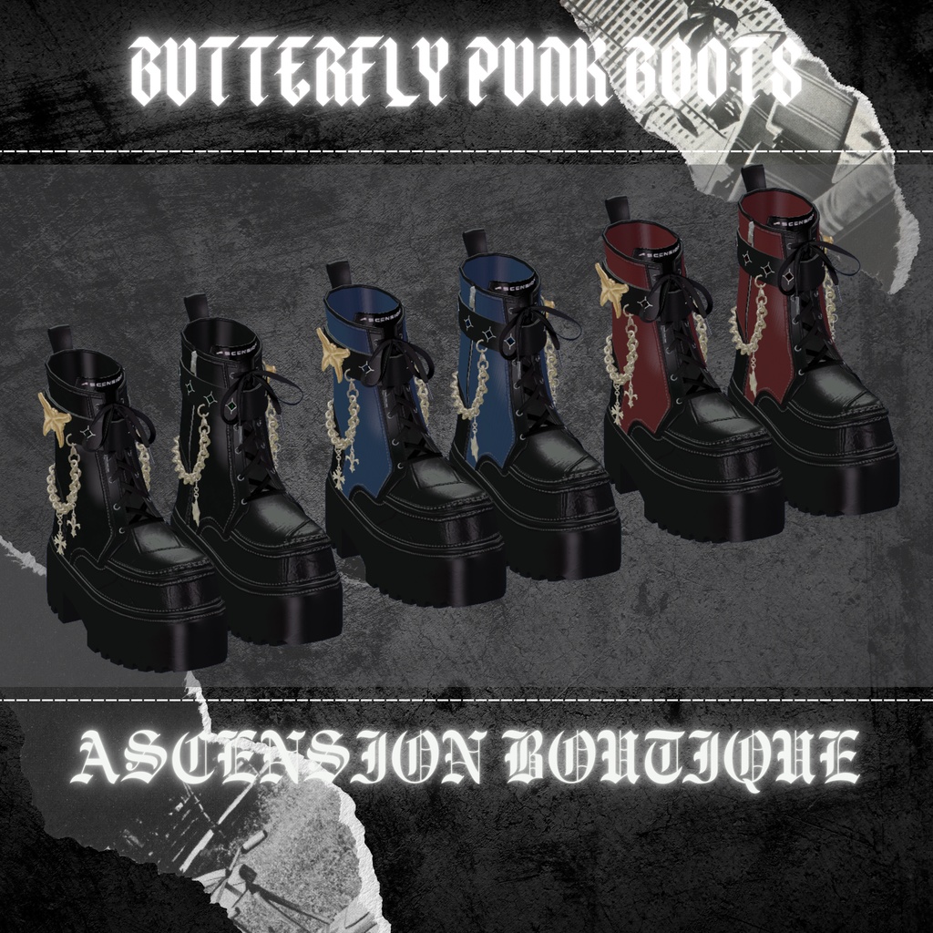 Butterfly Punk Boots image