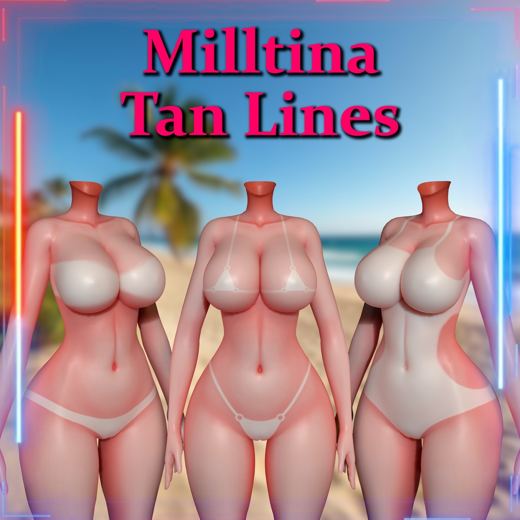 Milltina用 Swimwear Tan Line Textures【日焼け跡テクスチャパック】 image